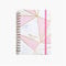 JKXWX Notizbuch Blumenmuster Zeitplan Notebook Daily Plan Jahr Kalender A5 Coil Notebook English Book Time Management Agenda, 2 NotizbüCher