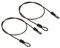 PATIKIL Sicurezza Acciaio Cavo 2.5mm x 0.5m/1.64ft Rivestito Bagaglio Blocco Filo Corda con Doppio Asola Nero 2pz