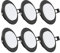 max K O M F O R T 6x SET Einbaustrahler schwarz rund mit Leuchtmittel 10W neutralweiß Einbau Spots Decken Strahler Leuchte Spots Einbauleuchte Einbaurahmen GX53 + 10NW