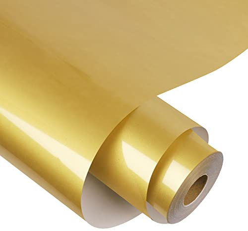 VINYL FROG Heat Transfer Vinyl Gold HTV Vinyl 12''x 20ft Iron on Vinyl for DIY T-Shirts, Fabric