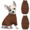Hjumarayan Hundepullover Kleine Hunde - Schlicht & Elegant Hunde Pullover, Warm Hundepullover mit Geschirrloch, Schöner Hundepulli mit Beinen Hund Pullis für Chihuahua (Kaffee XS)