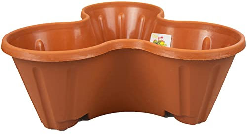 Q&H Trio Garden Planters Outdoor Plant Pots Quality Plastic Pots for Plants - Terracotta Strawberry Planter Stacking Container for Patios Gardens - DIY Trio Pots Yard Herb Flower Bed Planting Box (1)