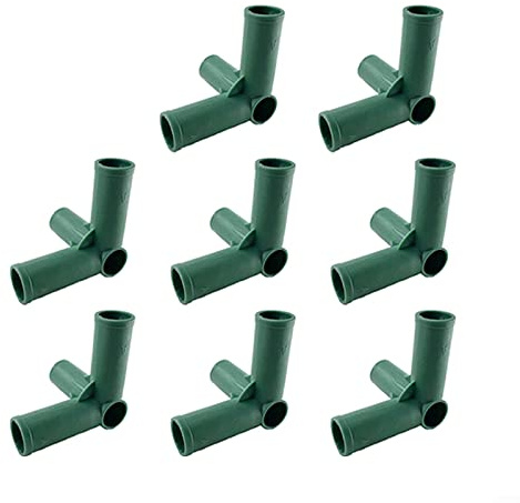 HpLive Pack of 8 Connectors for Greenhouse Frame, 4 Way Greenhouse Corner Connectors, 19 mm Plastic Corner Connectors for Garden Frames, for Garden Frame Shelves