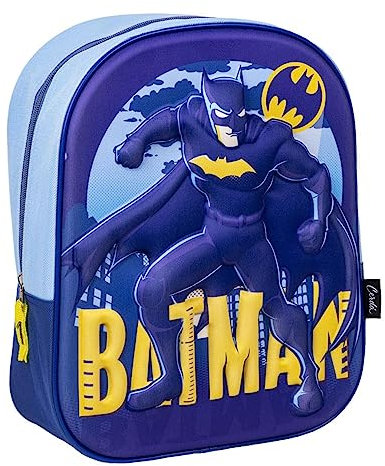 Cerdà Unisex Kinder Schulrucksack Batman Rucksack, Blau