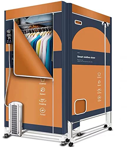 PRUJOY Stendibiancheria Elettrico Pieghevole Portatile, asciugatrice di Grande capacità, 15 kg, ad Alta efficienza energetica, per Il Soggiorno della casa