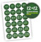 24 Aufkleber 1-24 Advent Adventskalender Zahlen Weihnachten Rechnen Mathe Grün 2