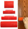 NUWIQ 4 Pezzi Strumento Venatura del Legno, Strumento Texture Legno Grano, per Decorazioni Murali fai da te, Rosso