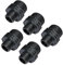 Suinga Pack 5 Machón roscado plástico 1 x 1/2, PN10, racores de compresión para roscar, doble rosca macho/macho