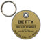 DOG TAG/HUNDEMARKE - aus Biothane - gold - v1 - rund - Ø 3,4 cm