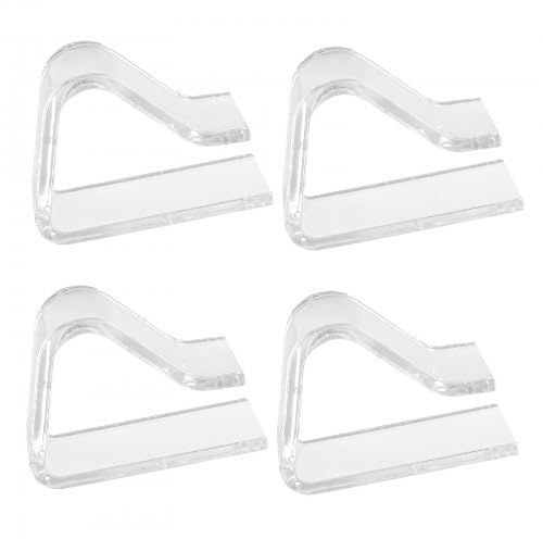 4 Pezzi Ferma Tovaglia da Tavola, Tovaglia Clip, Trasparente Plastica Ferma Tovaglia da Esterno Clip, Clip Antivento per Tovaglia, Fermagli Tovaglia Plastica, per Barbecue, Matrimoni, Feste
