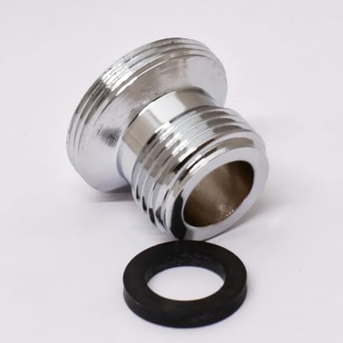 Adapter/Reduzierstück G3/8 (3/8 Zoll) Außengewinde auf M22x1 Außengewinde zum Anschluss von Wasserhahn-Vorsatzgeräten mit M22x1 IG an Anschlüsse mit 3/8 IG
