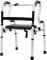 Andador portátil de altura ajustable para uso en interiores y exteriores, plegable de aluminio