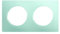 DEBFLEX - Casual Evo - Plaque de Finition - Enjoliveur Pour Prises et Interrupteurs - 2 Postes - Remplaçable - ABS - Pour Installation Encastrée - Vert d'Eau - 158 x 86 x 10 mm