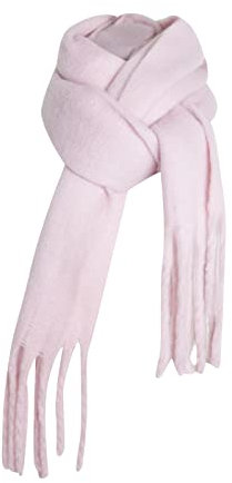 Handschuh Mütze Schal Set Damen klobig, übergroß, Winter, warmer Schal, große Schals, Wickelschal compatible with Motorrad Schal Winter Schal Blau Damen compatible with Motorrad (Pink, One Size)