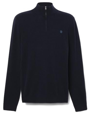 Timberland Cohas Brook Merino, Maglione con Zip a 1/4 da Uomo, TB0A2BF6 (IT, Testo, S, Regular, Regular, Dark Sapphire)