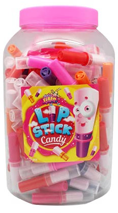 Süße Lippenstifte, Candy Lipsticks 125 stück Display Komplett