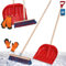 KOTARBAU® Set Schneeschaufel mit Holzstiel 134,5 cm Straßenbesen 43 cm + Handschuhe Schneeschieber Snow Shovel Schneeräumer Gartenbesen mit Stiel draußen Schneeschaufel Auto Holz Stiel zur Schneeräumu