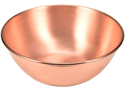 YINOX 99% reine Kupfer Suppenschüssel, traditionelle orientalische reine Kupfer Lamian Nudeln Schüssel, geeignet zum Mischen von Eiern, Salat, Meeresfrüchten und Lebensmitteln (1)