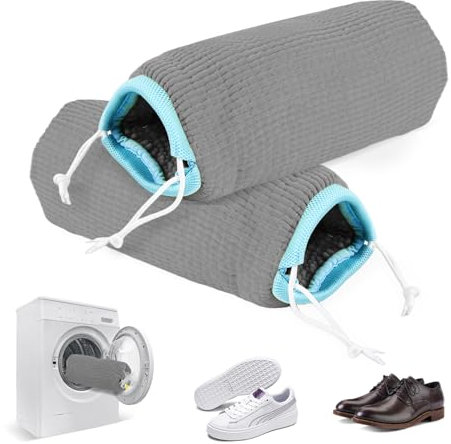 2 Pcs Sac de Lavage pour Chaussures Machine à Laver Sacs à Linge pour Chaussures Réutilisable Sac Linge Nettoyant Chaussure Filet Linge Machine à Laver pour Baskets Protéger Chaussure (gris)