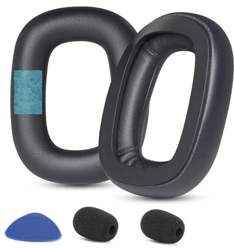 YunYiYi Ersatz-Ohrpolster, kompatibel mit Logitech Astro A30 Headset, Protein-Leder-Ohrpolster, Blau