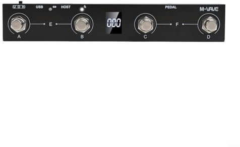 Für MIDI-Controller, für M-Vave, Chocolate Plus, kabellos, tragbar, für MIDI Captain Foots Controller, Pedal-Fußschalter, Controller, wiederaufladbar, 4 Tasten, Schwarz