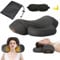 DriveNova Electric Neck Massager with Heat, 2025 Upgrade 3-in-1 Pillow Massage Neck Hump, Relaxation Pillow for Neck, Cervical Massage Pillow, Neck Traction Shoulder Corrector (Dark Grey)