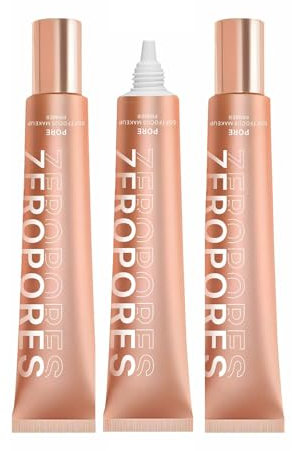 Primer – Lot de 3 apprêts hydratants sans pores, couverture parfaite, peau impeccable et lumineuse, crée une peau impeccable, lisse et un maquillage durable, comble les pores et les ridules, hydrate