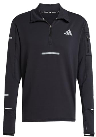 adidas Adi365 Warm Half-Zip Laufshirt Herren schwarz - Black M