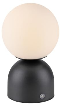 Just Light. Akku Tischleuchte Schöner Wohnen-Kollektion RUDI, Tischlampe aufladbar, USB (schwarz)