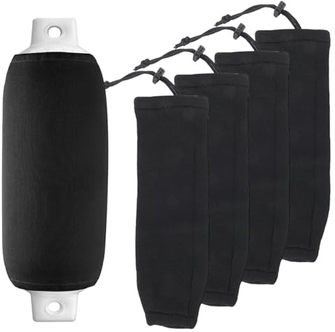 Jiawu Coperture per Parafango de Barca Pacco de 4, 7,87 x 24,8 Coperture per Paraurti Barche per Parafanghi in Stile Tubo Corda Gemella e Centrale, Coperture per Parafango Marine