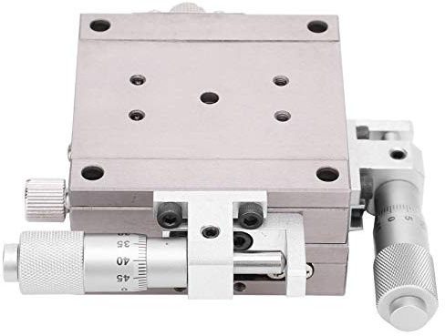 M2G - S60 Manueller XY-Tisch |60 x 60 mm hochpräziser linearer Schiebetisch |Kreuzrollenführung für präzise Geräte/CNC / 3D-Drucker |Plattform aus Edelstahl