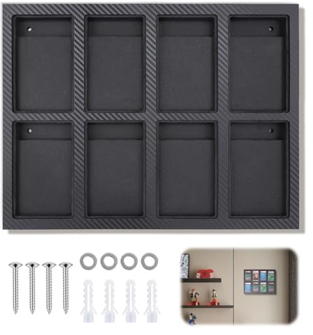 Leogony 8 Grids Trading Card Display Frame, Wall Mount Trading Graded Card Display for PSA Slabs