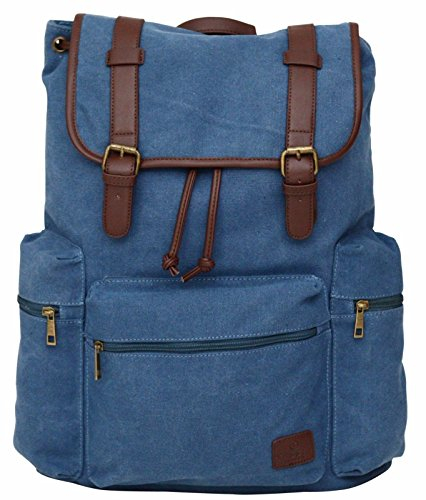 Unisex Rucksack aus Canvas im Retro-Design - Wanderrucksack
