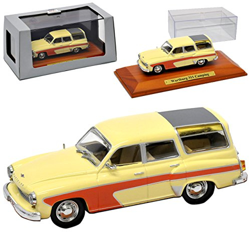 Atlas Wartburg 311 Camping Kombi Beige 1955-1965 DDR 1/43 Modell Auto mit individiuellem Wunschkennzeichen