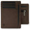 AKIELO RFID Card Holder Wallet with Zip Coin Pocket and Gift Box – Ultra Slim Leather Credit Card Holder for Men – Small Minimalist Blocking Card Wallet (Bravo - Dark Mocha Zip Edition)