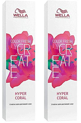 2 er Pack Wella Color Fresh Create direktziehende Tönung Hyper Coral 60 ml
