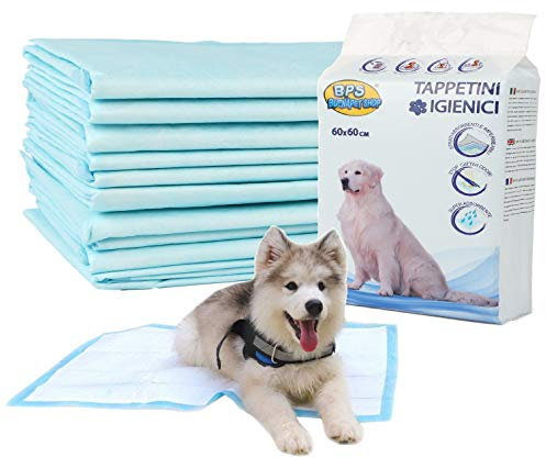 TAPPETINI IGIENICI PER CANI 60x60cm 100PEZZI TAPPETINI ASSORBENTI CON ANTIODORE