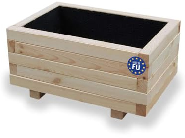 alfalux Hochbeet 60 x 40 x 30H cm Blumenkasten aus Holz Pflanzkübel Garten Balkon Terrasse Pflanzkasten 60KAN4030