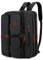 3in1 Convertible Canvas Business Briefcase Laptop Backpack Messenger Shoulder Bag Multi-functional Travel Rucksack Fits 15.6 17.3 Inch Laptop For Men/Women BC-11 (Black)