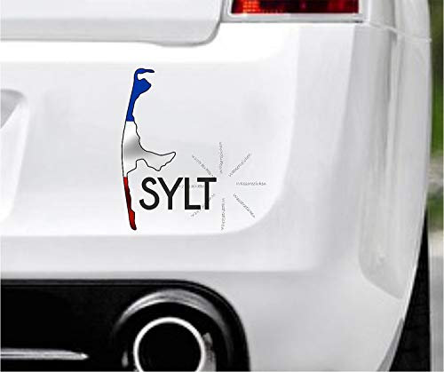 Sticker-Designs 10cm! Klebe-Folie Wetterfest Made-IN-Germany:Schleswig-Holstein-Sylt D55 UV&Waschanlagenfest Auto-Aufkleber Profi-Qualität!