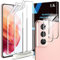 LK TPU Displayschutzfolie für Samsung Galaxy S21 und S21 5G mit 2 Schichten weicher Folie und 2 Schichten Kameraschutz, blasenfreie weiche TPU-Folie, Anti-Fingerabdruck, HD Fingerprint ID Support