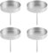 Kerzenhalter Adventskranz, 8 cm Kerzenständer Silber 4 Stück, Adventskerzenhalter Metall, Kerzenhalter Stumpenkerzen, Stabkerzenhalter Kerzenteller für Adventsgirlande Blumentopf Decoration