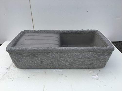 ARTISTICA GRANILLO LAVELLO IN CEMENTO E PIETRA LAVICA DEL VESUVIO, LAVABO, FONTANA, MISURE: 80x40 H20 CM.