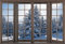 Renaiss 3x2m Fenster Schneelandschaft Kulisse Winterwald Naturlandschaft Fotografie Hintergrund Weihnachts und Neujahrsfeier Dekoration Porträtstudio Foto Requisiten