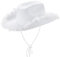 Geagodelia Filz Cowboyhut Damen Flauschig mit Federn Krempe Tiara Cowgirl Kostüm Hut Erwachsene Halloween Kostüme Karneval Partyhut (Weiß, Einheitsgröße)