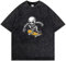 Unisex T-Shirts für Erwachsene Goth T Shirt Y2K Neuheit Harajuku Grafik Tops Distressed Anime Kleidung 586 Dark Grey