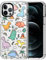 MOSNOVO Cover per iPhone 12 Pro Max - Custodia Trasparente Sottile Antiurto in TPU+PC per Telefono [Protezione Caduta da 6,6 Piedi/Anti-Peel] - Terra dei Dinosauri