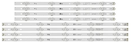 HCZION 8pcs LED Strip Fit for LG 49 TV 49UH6030 49UF640V 49UK6200 49UK6300PLB 49LK5700PSC 49UJ6300 49LK5700 49LJ5550 NC490DGG-AAFX1-41CA Tiras de luz de Fondo de TV