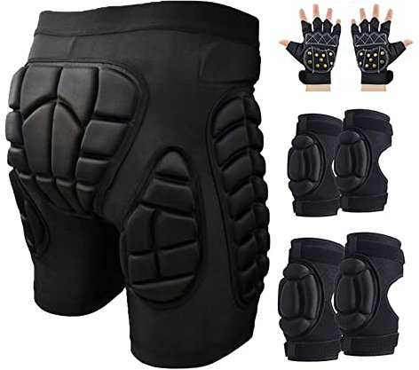LONGPING 3D-gepolsterter Hüftschutz Aus Eva, Kurze Hose, Schutzausrüstung for Kinder Und Erwachsene, Skaten, Reiten, Roller, S-3XL (Color : A1, Size : L)