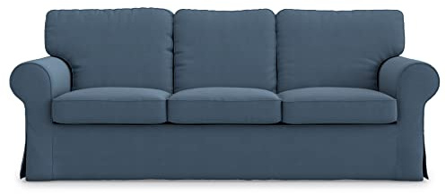 MASTERS OF COVERS Sofahusse Kompatibel mit IKEA Ektorp 2-Sitzer-Sofa, Ersatzbezug, Handgefertigt, 100% Baumwolle 218x88x88cm
